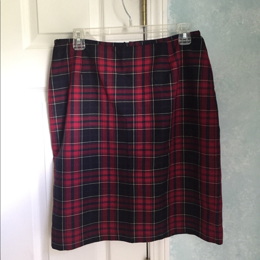 Plaid Pencil Skirt